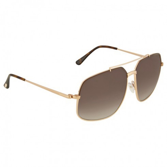 Sold Tom Ford Ronnie Sunglasses Gold w/Brown Lens - Picture 3 of 3